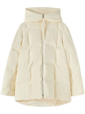Jil Sander hooded quilted down jacket - White