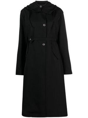 Jil Sander hooded wool coat - Black