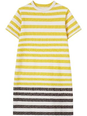 Jil Sander horizontal-stripe T-shirt dress - Yellow