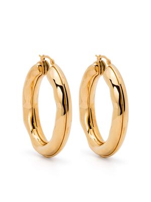 Jil Sander irregular hoop earrings - Gold