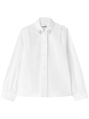 Jil Sander jewel-clip cotton shirt - White
