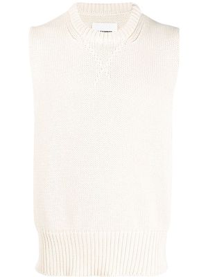 Jil Sander knitted cotton vest - Neutrals