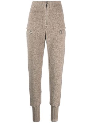 Jil Sander knitted zip-front track pants - Neutrals