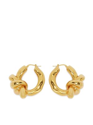 Jil Sander knot hoop earrings - Gold