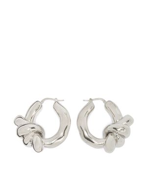 Jil Sander knot hoop earrings - Silver