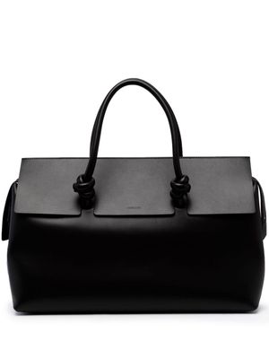 Jil Sander Knot leather tote bag - Black