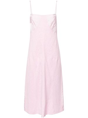 Jil Sander lace-appliqué slip dress - Pink