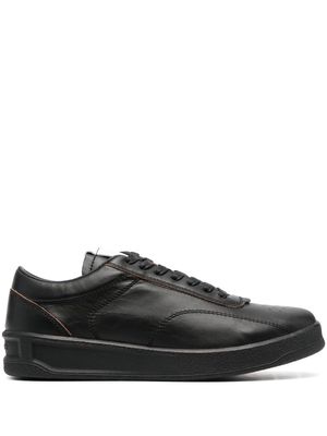 Jil Sander lace-up leather sneakers - Black