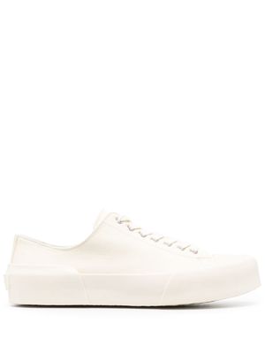Jil Sander lace-up low-top trainers - White