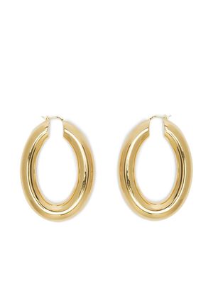 Jil Sander large chunky-hoop earrings - Gold