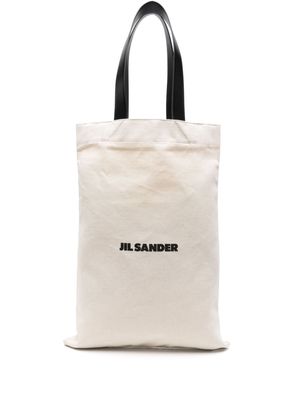 Jil Sander large Flat Shopper tote bag - Neutrals