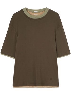 Jil Sander layered cotton T-shirt - Green
