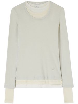 Jil Sander layered cotton T-shirt - Grey