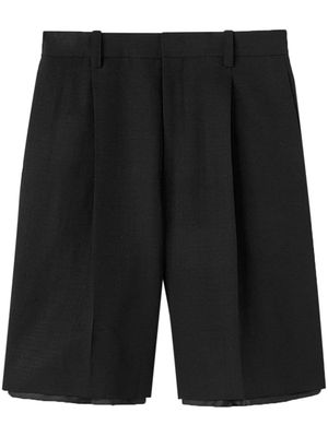 Jil Sander layered-hem pleated shorts - Black