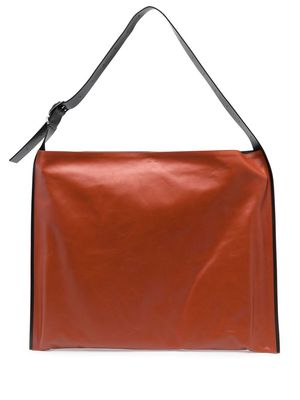 Jil Sander leather hobo shoulder bag - Brown