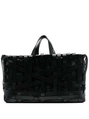 Jil Sander leather interwoven tote bag - Black