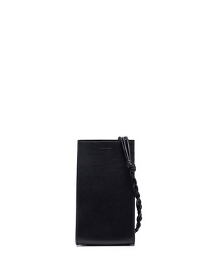 Jil Sander leather logo-detail neck bag - Black