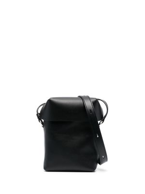 Jil Sander leather mini messenger bag - Black