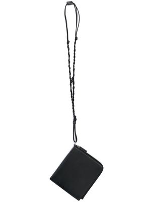 Jil Sander leather neck wallet - Black