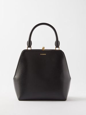 Jil Sander - Leather Top Handle Bag - Womens - Black