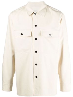 Jil Sander lightweight wool shirt jacket - Neutrals