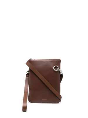 Jil Sander Link leather pouch - Brown