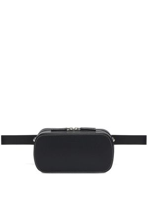 Jil Sander logo-debossed faux-leather belt bag - Black