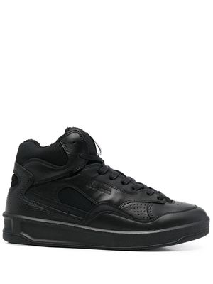 JIL SANDER logo-embossed high-top sneakers - Black