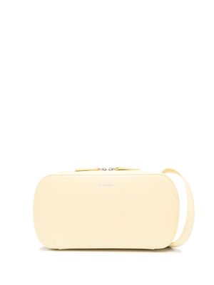 Jil Sander logo-embossed leather shoulder bag - Yellow