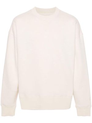 Jil Sander logo-embroidered cotton blend sweatshirt - Neutrals