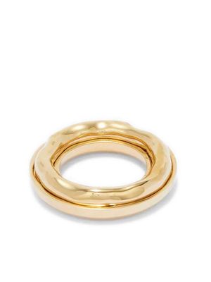 Jil Sander logo-engraved band ring - Gold