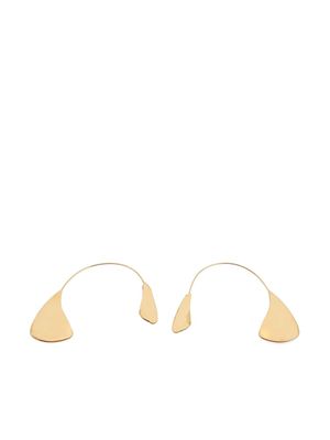 Jil Sander logo-engraved earrings - Gold