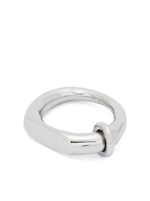 Jil Sander logo-engraved ring - Silver