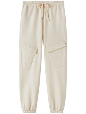 Jil Sander logo-patch cotton track pants - Neutrals