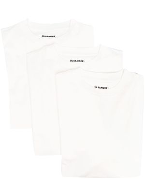 JIL SANDER logo-patch crew-neck T-shirt - White