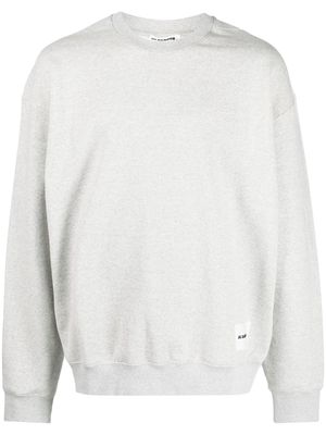 Jil Sander logo-patch detail sweatshirt - Grey