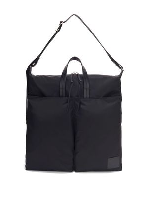 Jil Sander logo-patch leather tote bag - Black