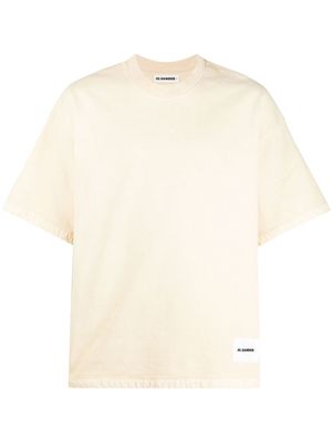 Jil Sander logo-patch short-sleeve T-shirt - Neutrals
