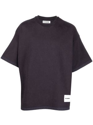 Jil Sander logo-patch short-sleeve T-shirt - Purple