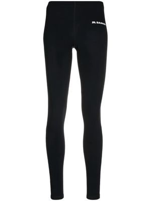 Jil Sander logo-print 7/8 leggings - Black