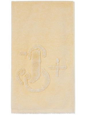 Jil Sander logo-print beach towel - Yellow