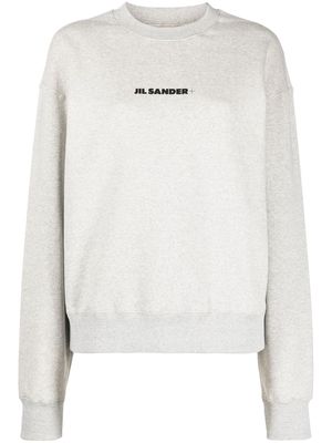 Jil Sander logo-print cotton sweatshirt - Grey