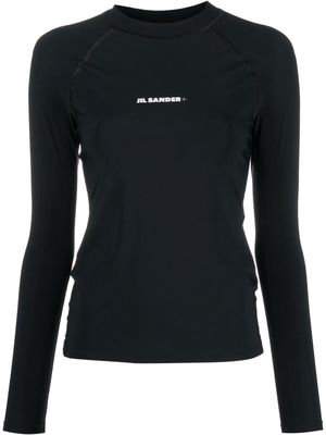 Jil Sander logo-print long-sleeve top - Black