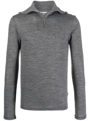 Jil Sander logo-print mélange-effect sweatshirt - Grey