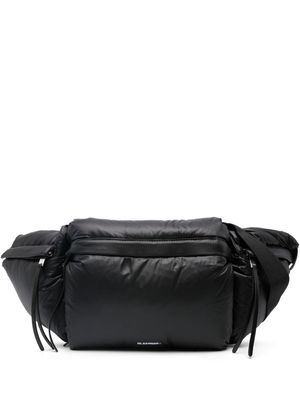 Jil Sander logo-print padded belt bag - Black