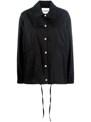 Jil Sander logo-print shirt jacket - Black