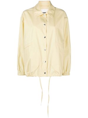 Jil Sander logo-print shirt jacket - Yellow