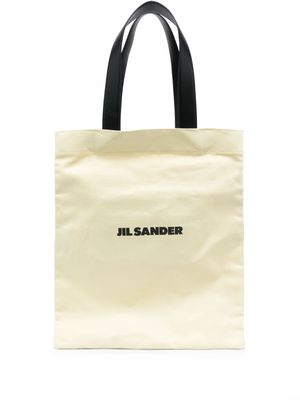 Jil Sander logo-print shopper tote bag - Yellow