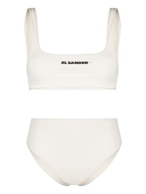 Jil Sander logo-print square-neck bikini set - Neutrals