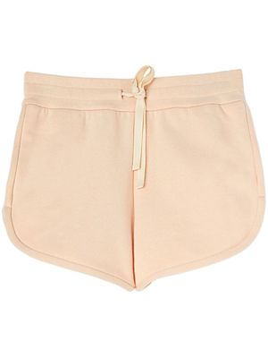 Jil Sander logo-tag drawstring cotton mini shorts - Neutrals